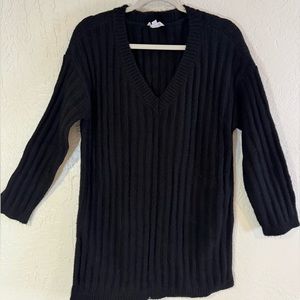 Ribbed Black BB Dakota Tunic Sweater